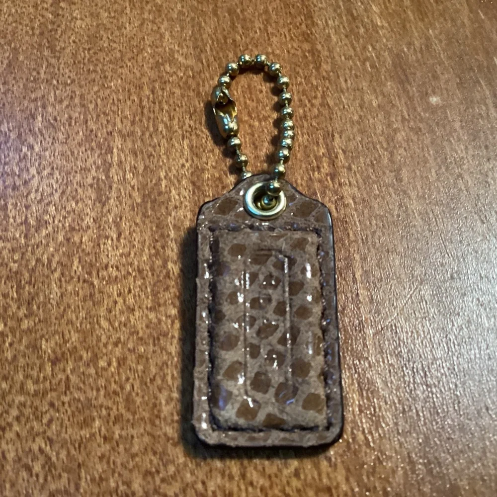 Coach Tan/Brown Bag Tag/Hang Tag